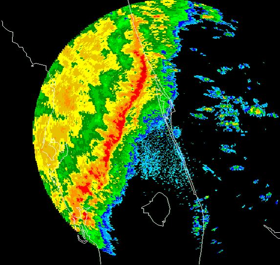 "The Storm of the Century" 1993 Derecho passing across Florida